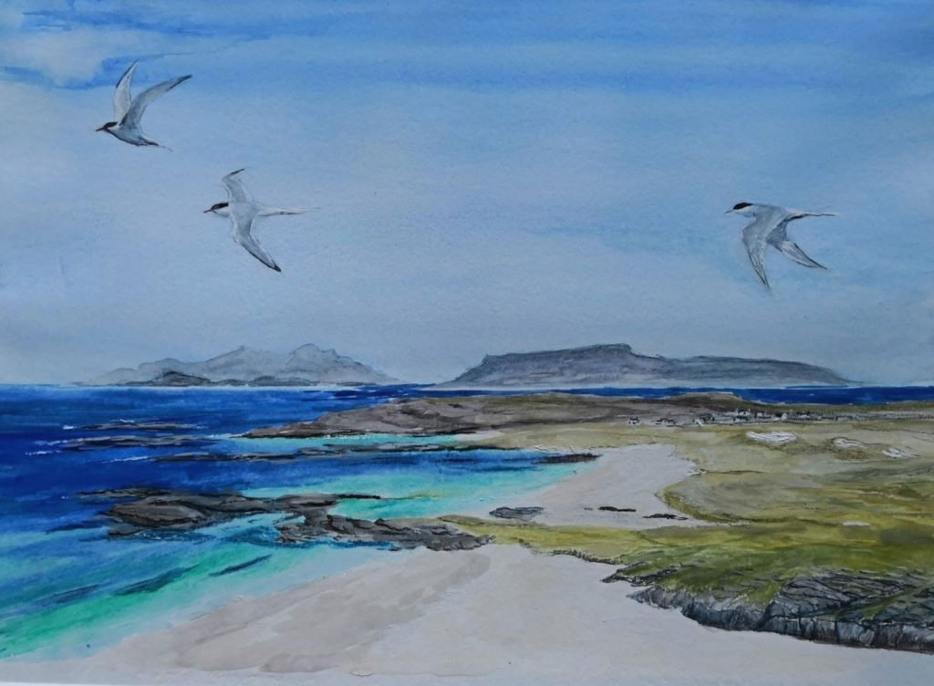 Ardnamurchan painting - Sanna Beach