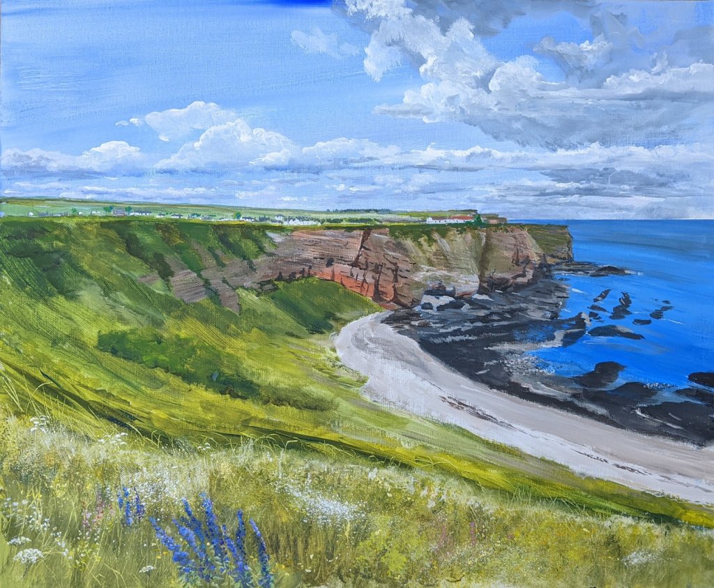 Auchmithie Beach. Framed fine art giclee print - ready to hang. FREE P&P IN UK