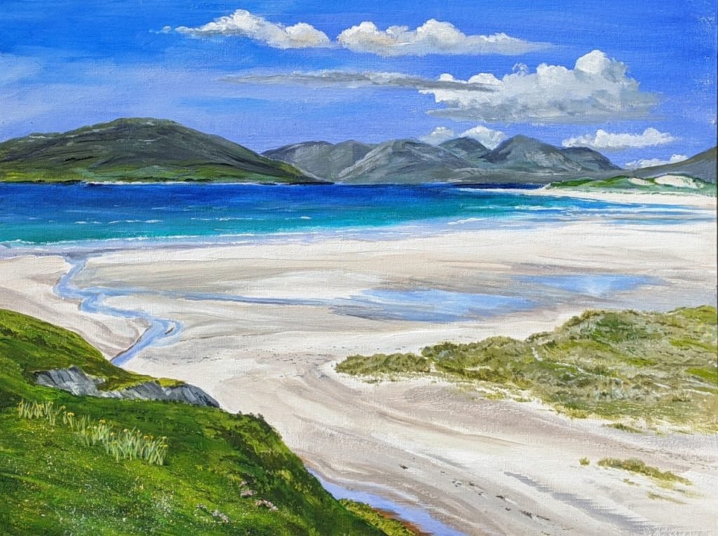 Harris beach paintings - Traigh Sheileboist